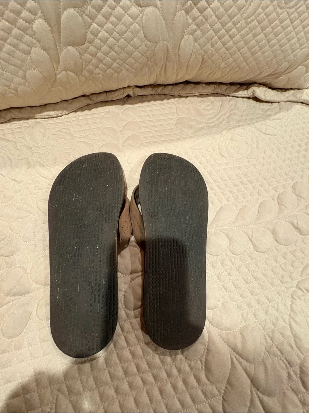 Men's Rainbow brand Brown Leather Flip Flops - Casual Sandals M8 W9.5
